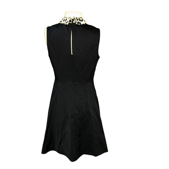 Kate Spade Rissa Leopard Collar Skater Dress Cocktail Party size 10 fit n flare - Picture 2 of 7
